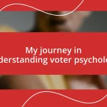 My journey in understanding voter psychology